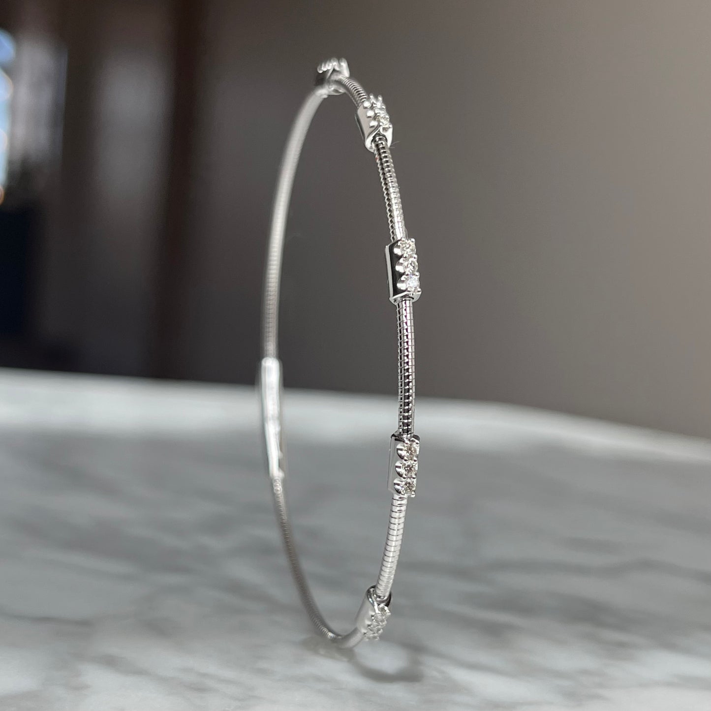 14K Gold Flexible Diamond Bracelet