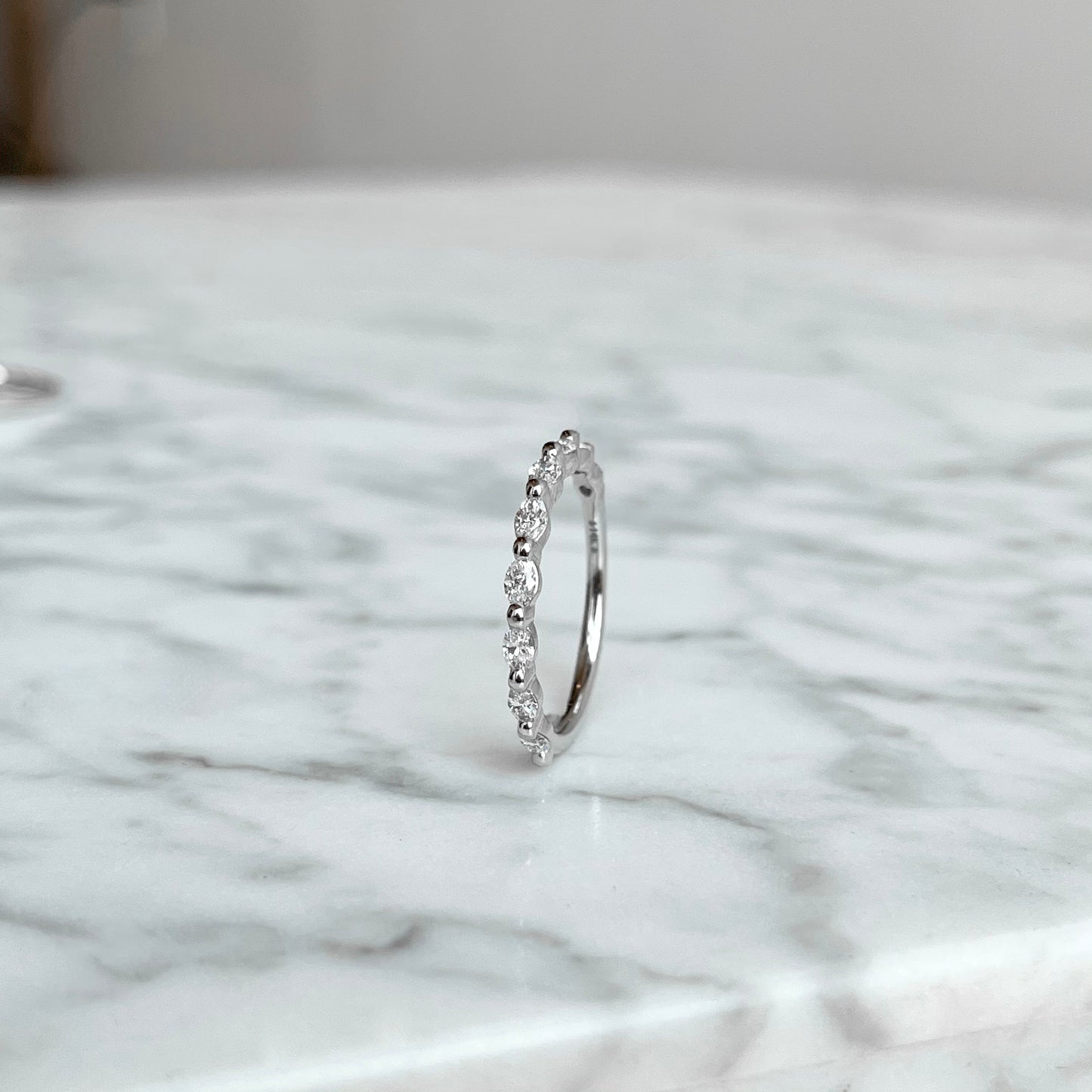 Marquise Single Prong Diamond Band