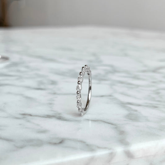 Marquise Single Prong Diamond Band