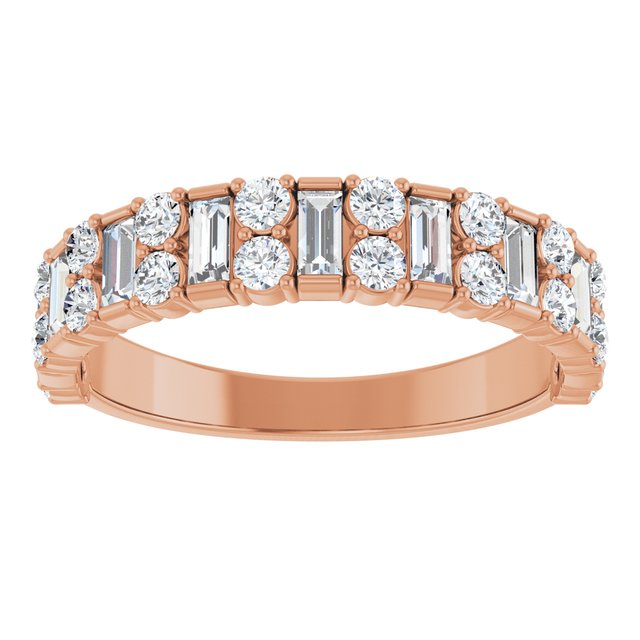 Baguette and Round Alternating Diamond Band 9/100CTW
