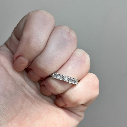 Natural Diamond Baguette Stackable Anniversary Band 1/2 CTW