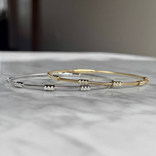 14K Gold Flexible Diamond Bracelet