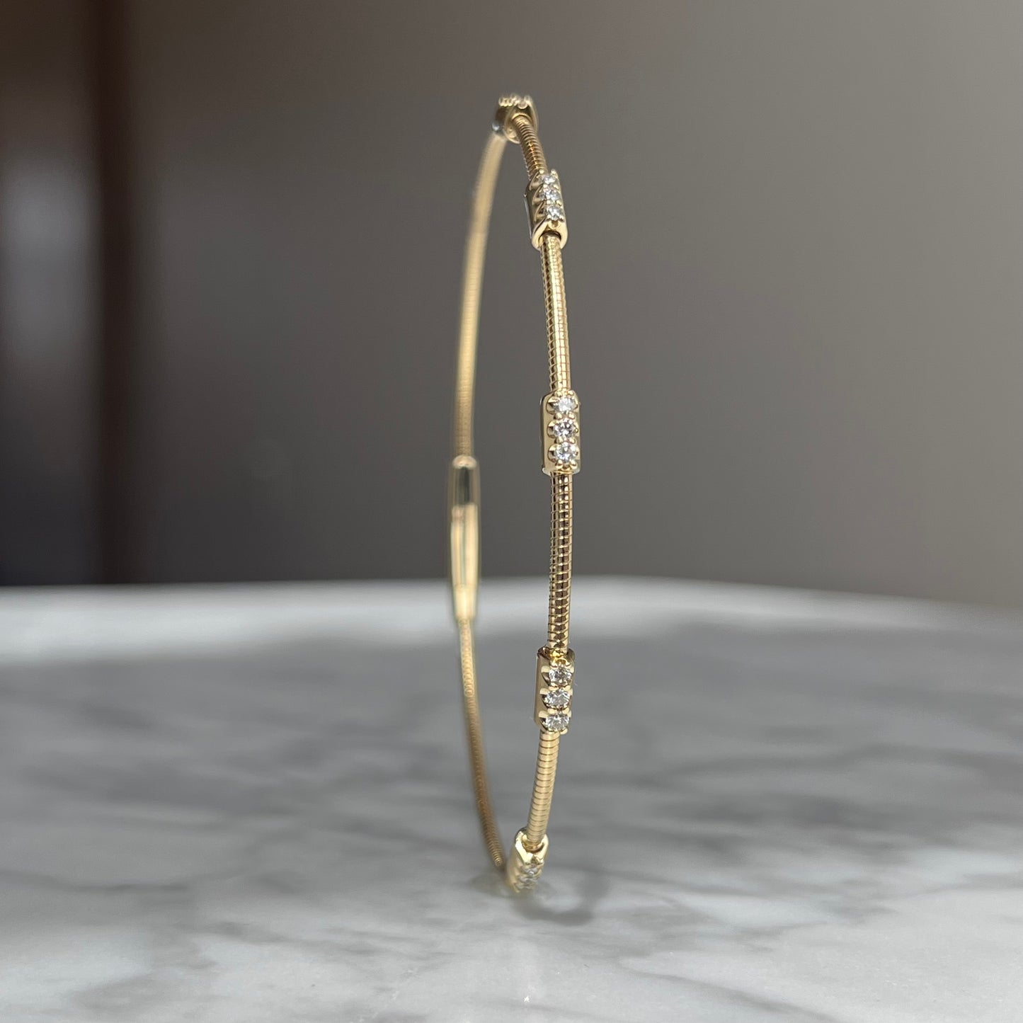 14K Gold Flexible Diamond Bracelet