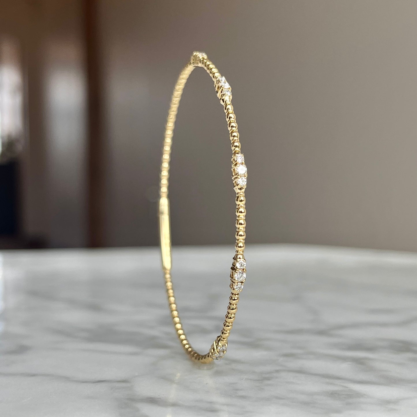 14K Gold Flexible Diamond Bracelet