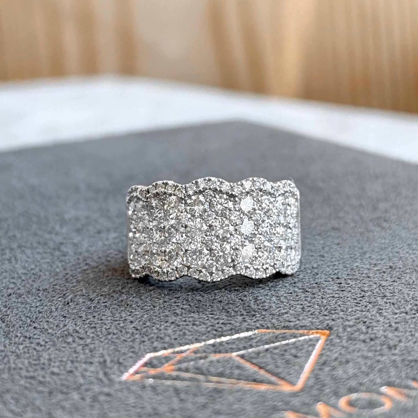 14 White Gold Pave Diamond Anniversary Band