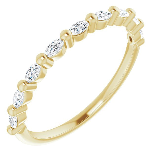 Marquise Single Prong Diamond Band