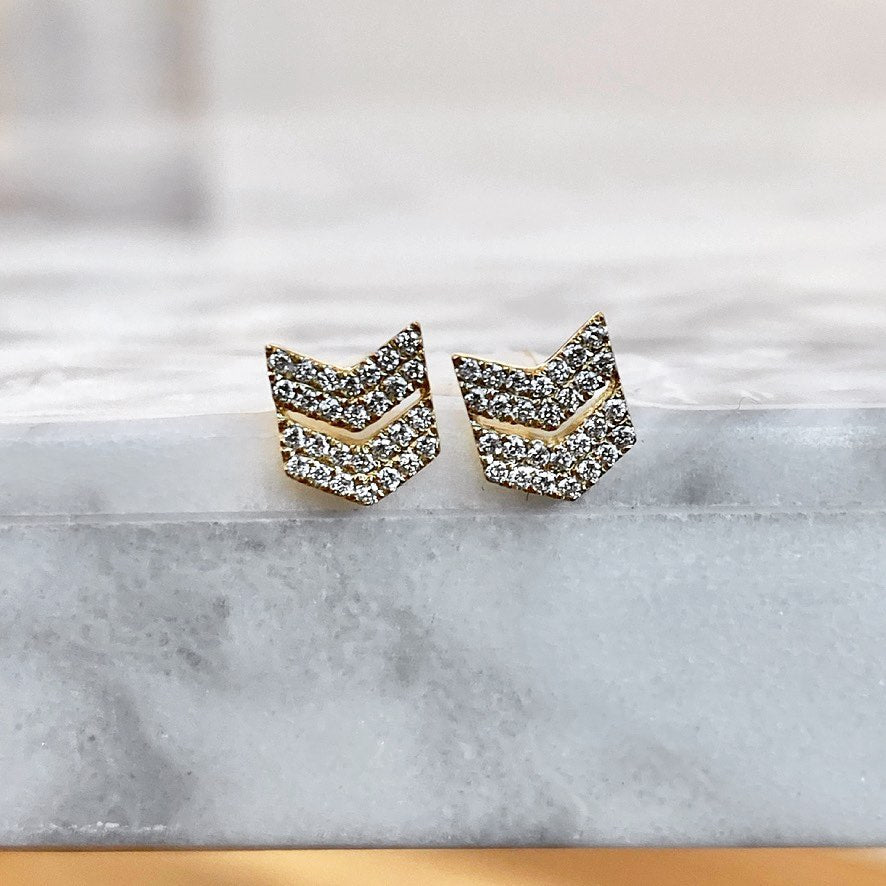 14K Yellow Gold Diamond Star Long Earrings 17/100CTW