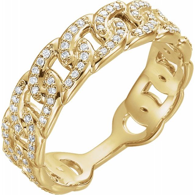 Diamond Chain Link Ring 1/4CTW