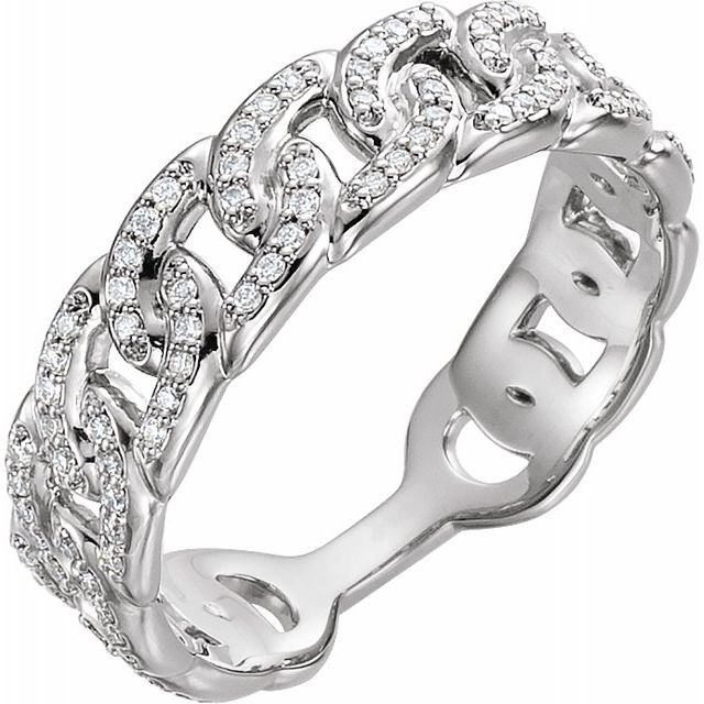 Diamond Chain Link Ring 1/4CTW