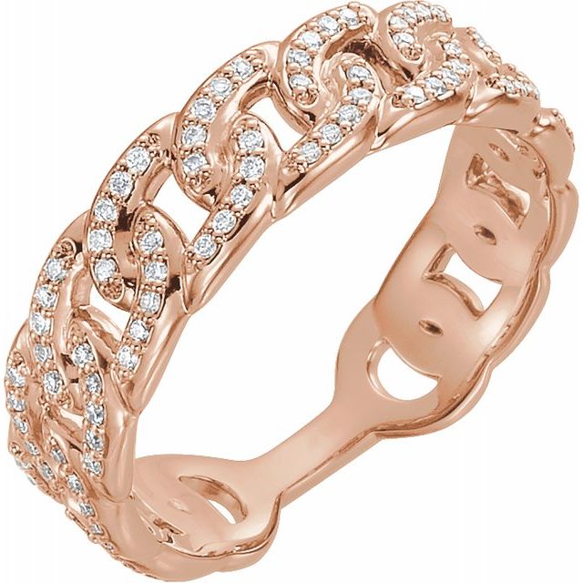 Diamond Chain Link Ring 1/4CTW