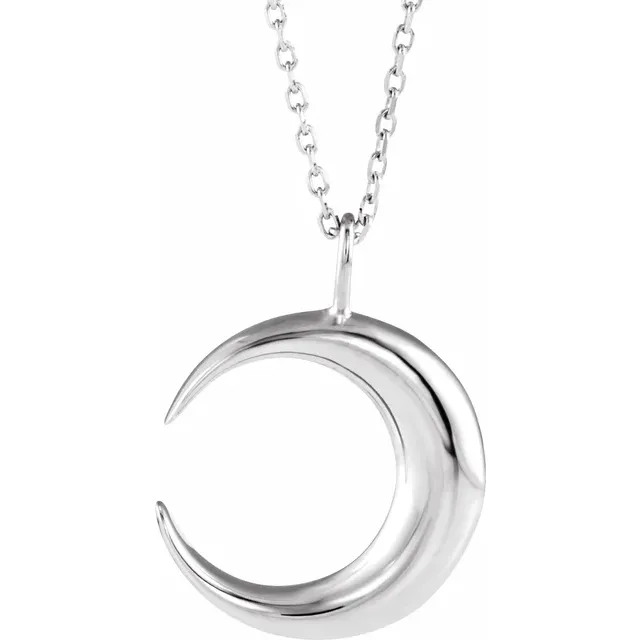 14K Moon Pendant
