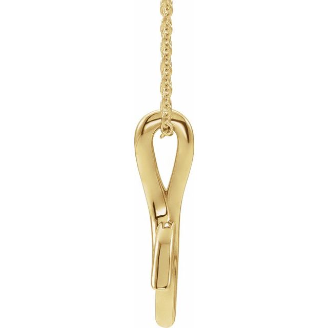 14K Yellow Gold Double Leaf Pendant