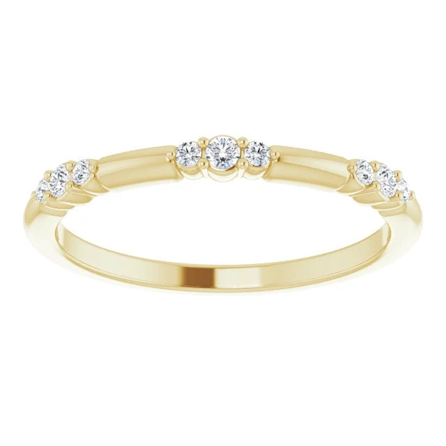 14K Diamond Stackable Band 08/100CTW