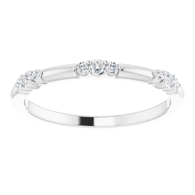 14K Diamond Stackable Band 08/100CTW