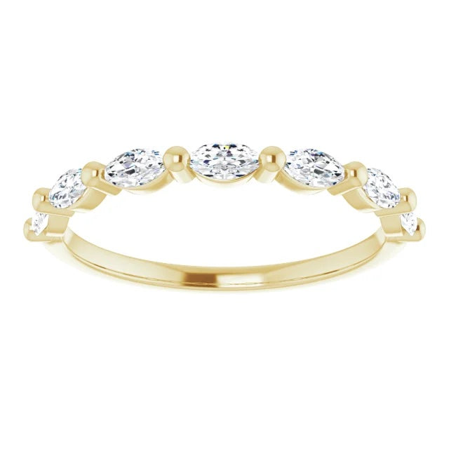 Marquise Single Prong Diamond Band