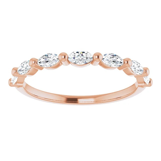 Marquise Single Prong Diamond Band