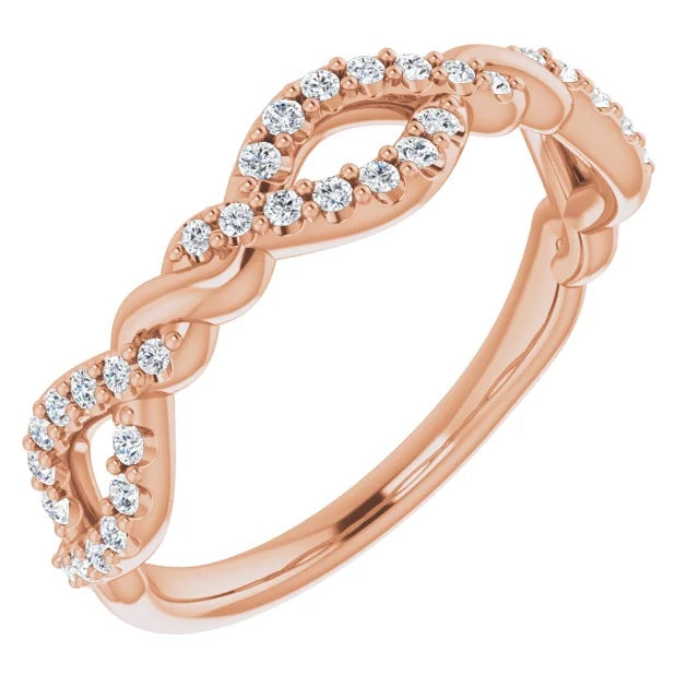 Twisted Diamond Anniversary Band 1/5CTW