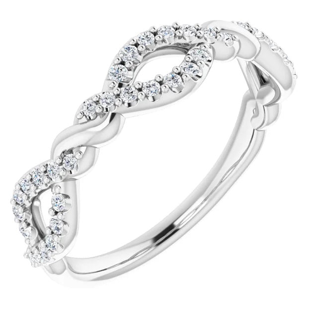 Twisted Diamond Anniversary Band 1/5CTW