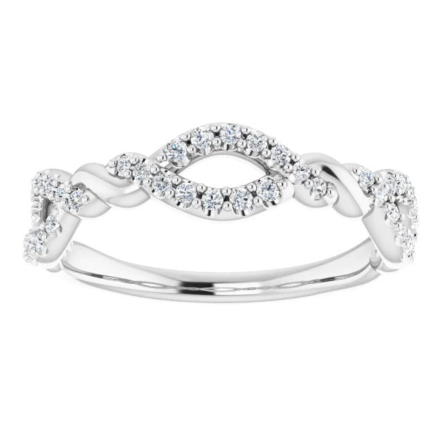 Twisted Diamond Anniversary Band 1/5CTW