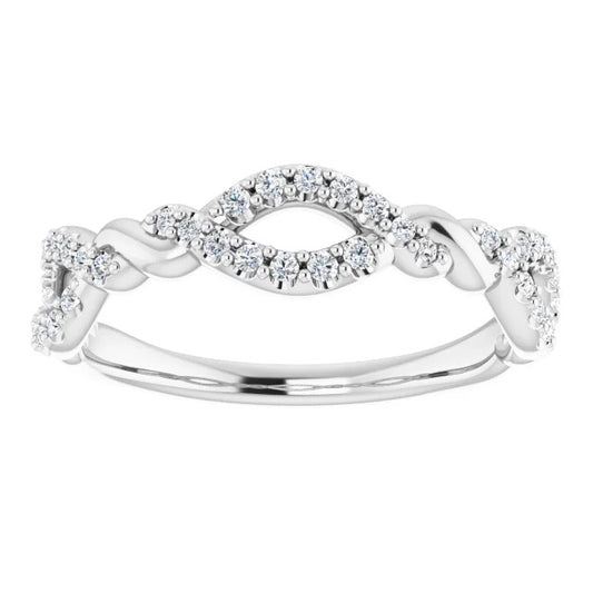 Twisted Diamond Anniversary Band 1/5CTW