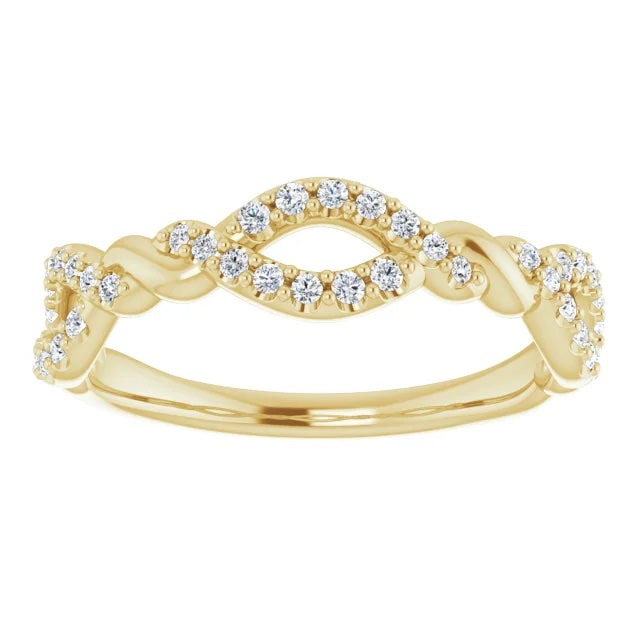 Twisted Diamond Anniversary Band 1/5CTW