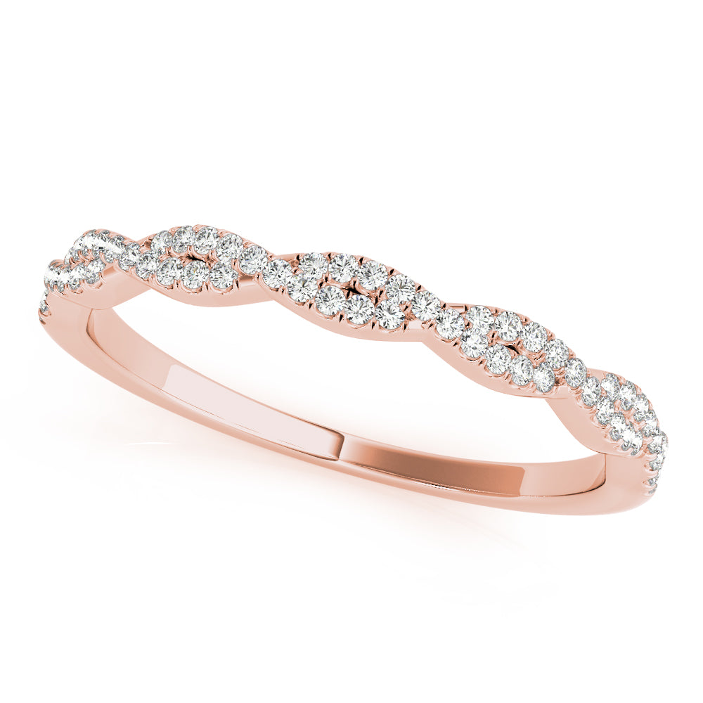 Diamond Twisted Stackable Band 1/6CTW