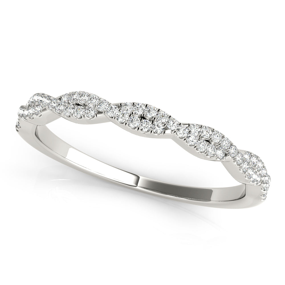 Diamond Twisted Stackable Band 1/6CTW