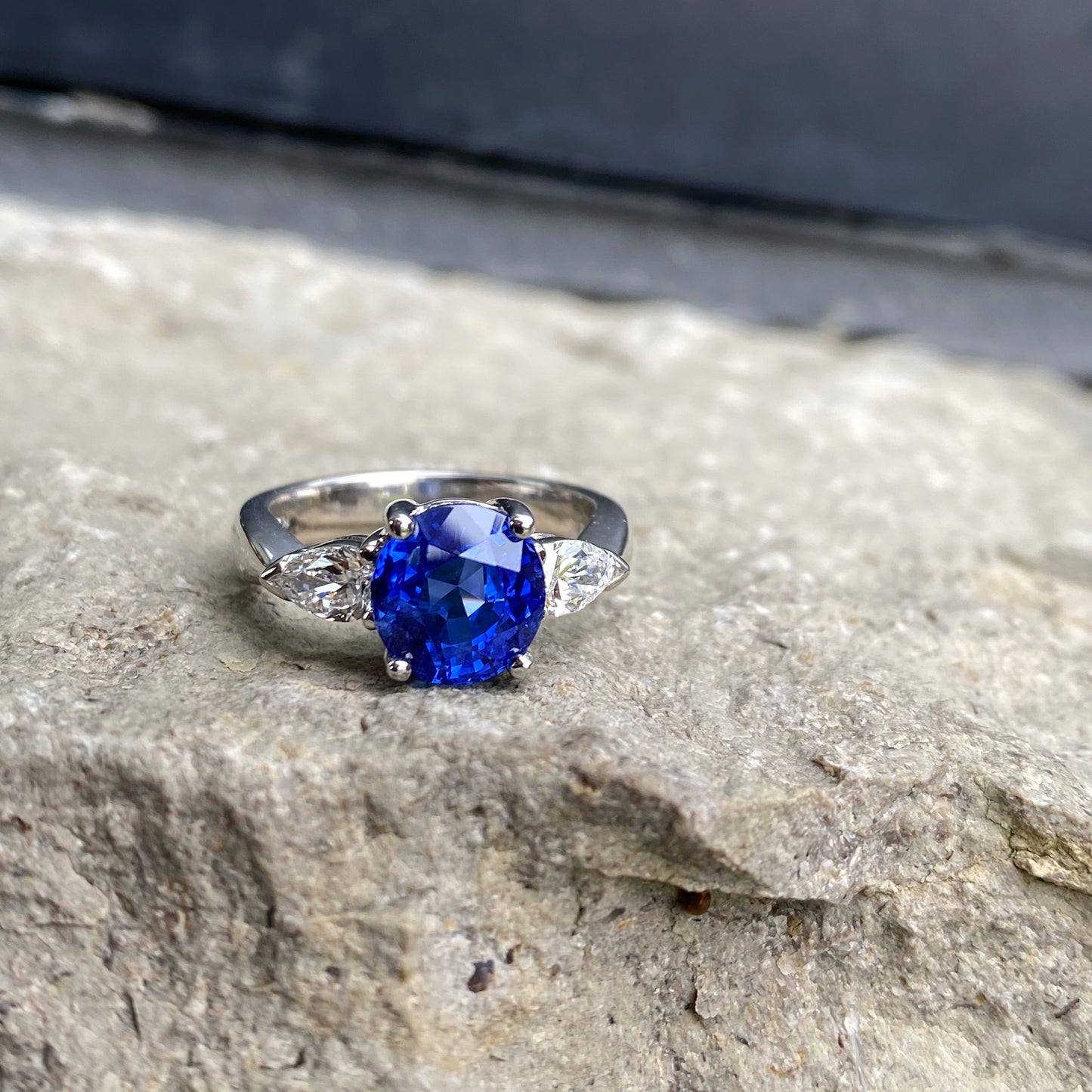 Natural No Heat Burmese Blue Sapphire and Diamond Ring 4.21CTR GIA, AGL, GUBLIN Reports