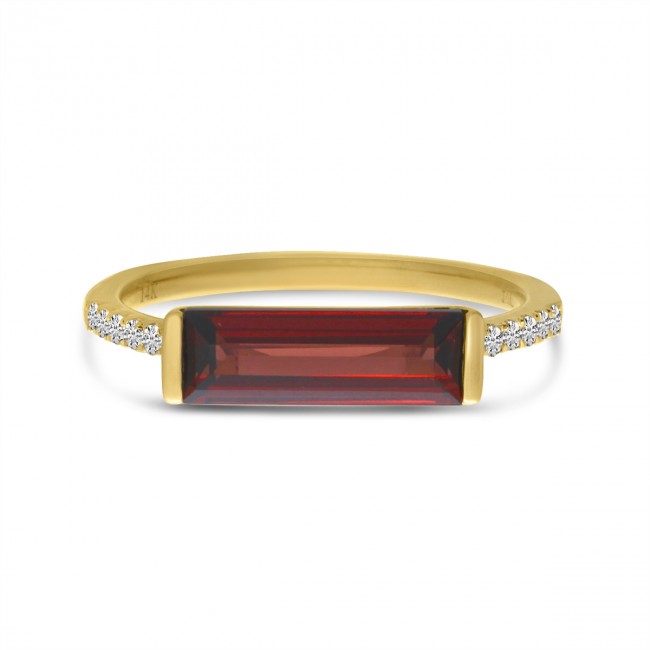 Garnet baguette store ring