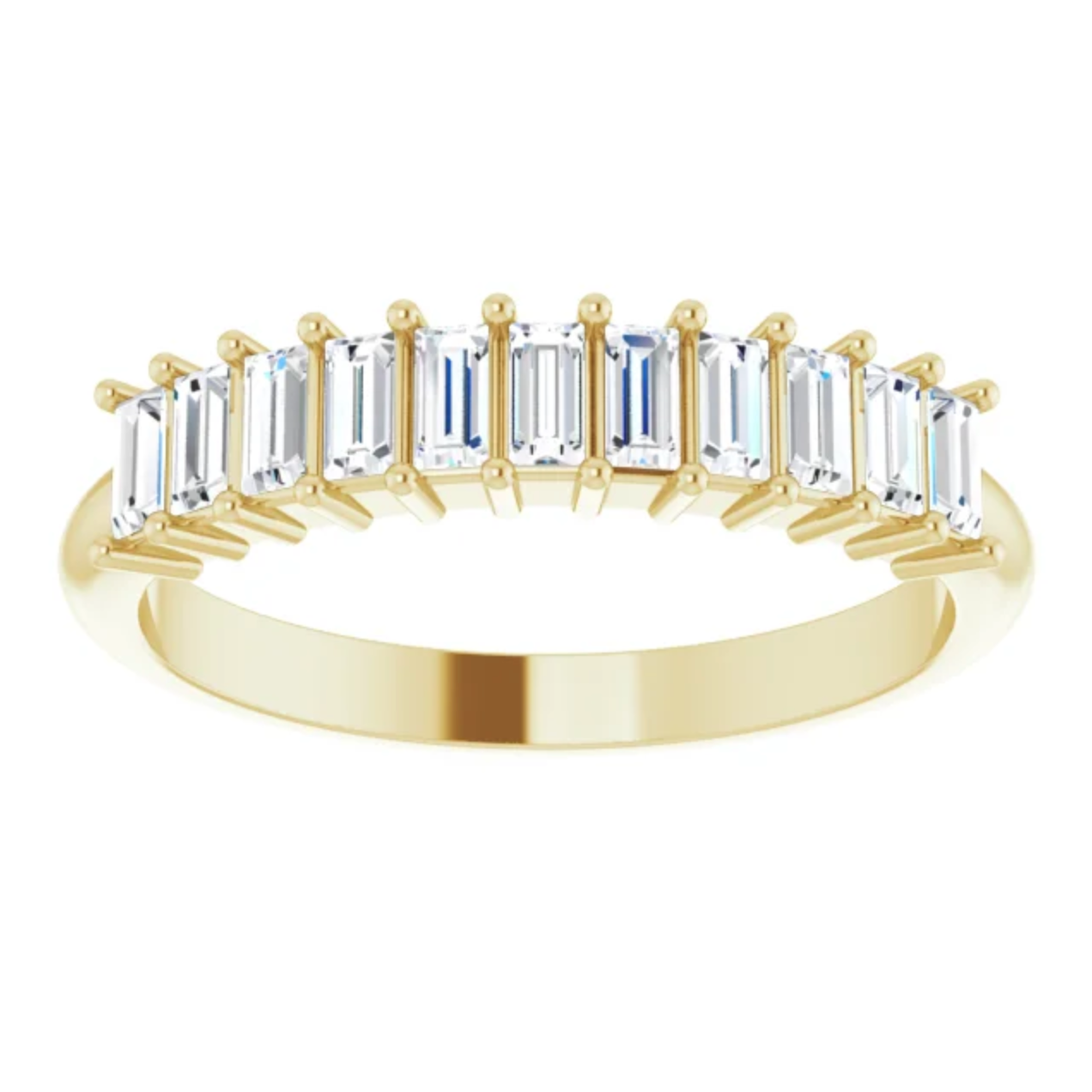Natural Diamond Baguette Stackable Anniversary Band 1/2 CTW