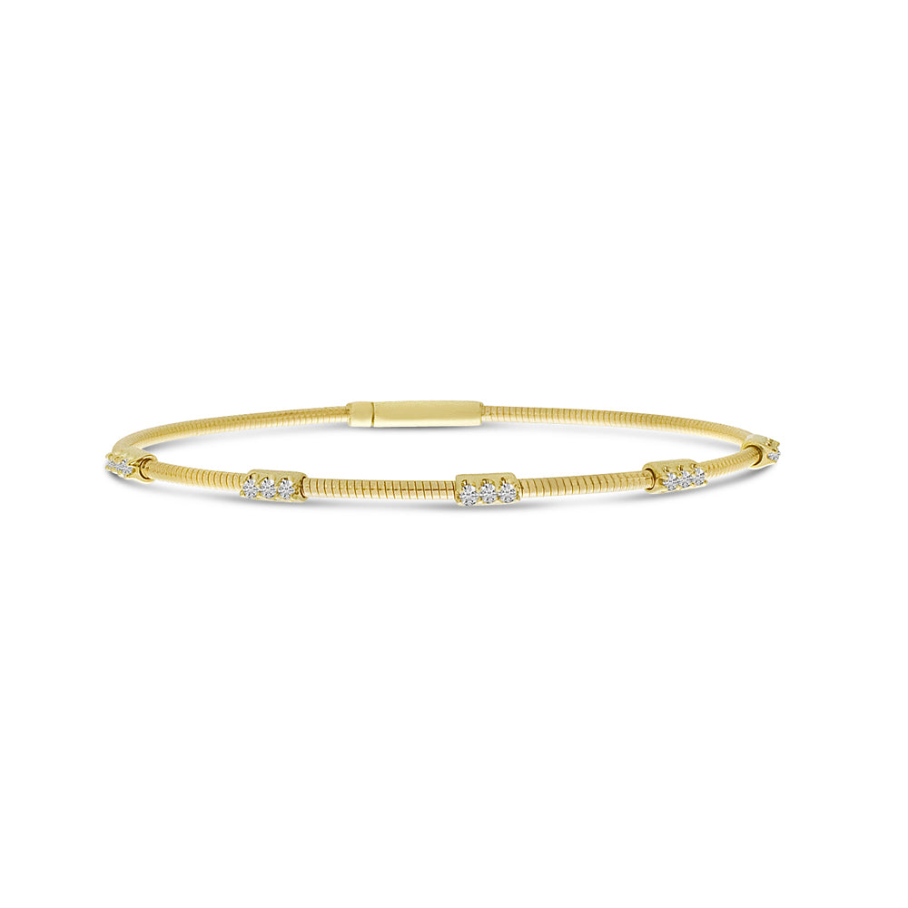 14K Gold Flexible Diamond Bracelet