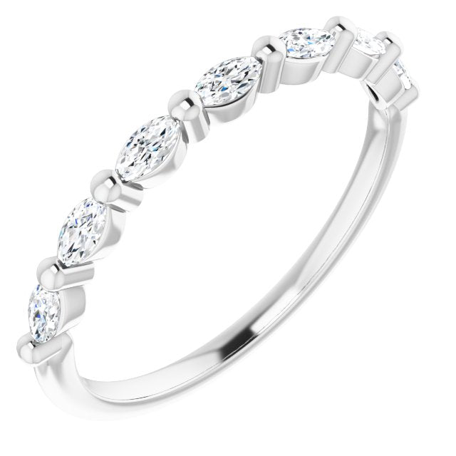 Marquise Single Prong Diamond Band
