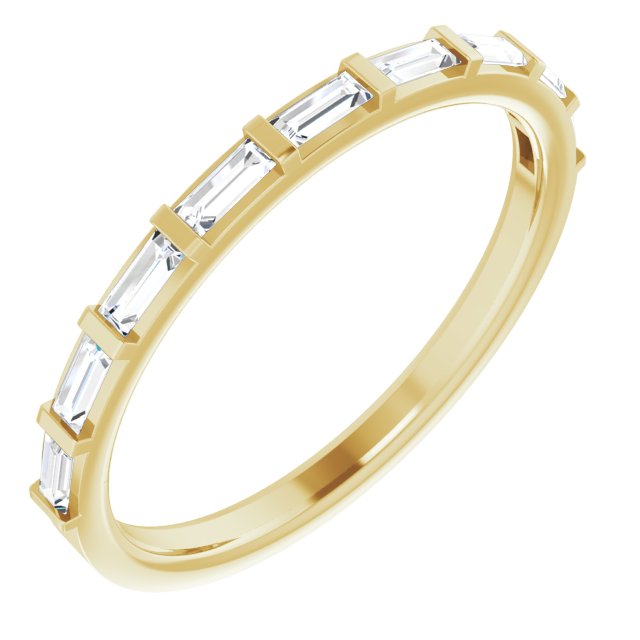14K White 3/8 CTW Diamond Straight Baguette Anniversary Band