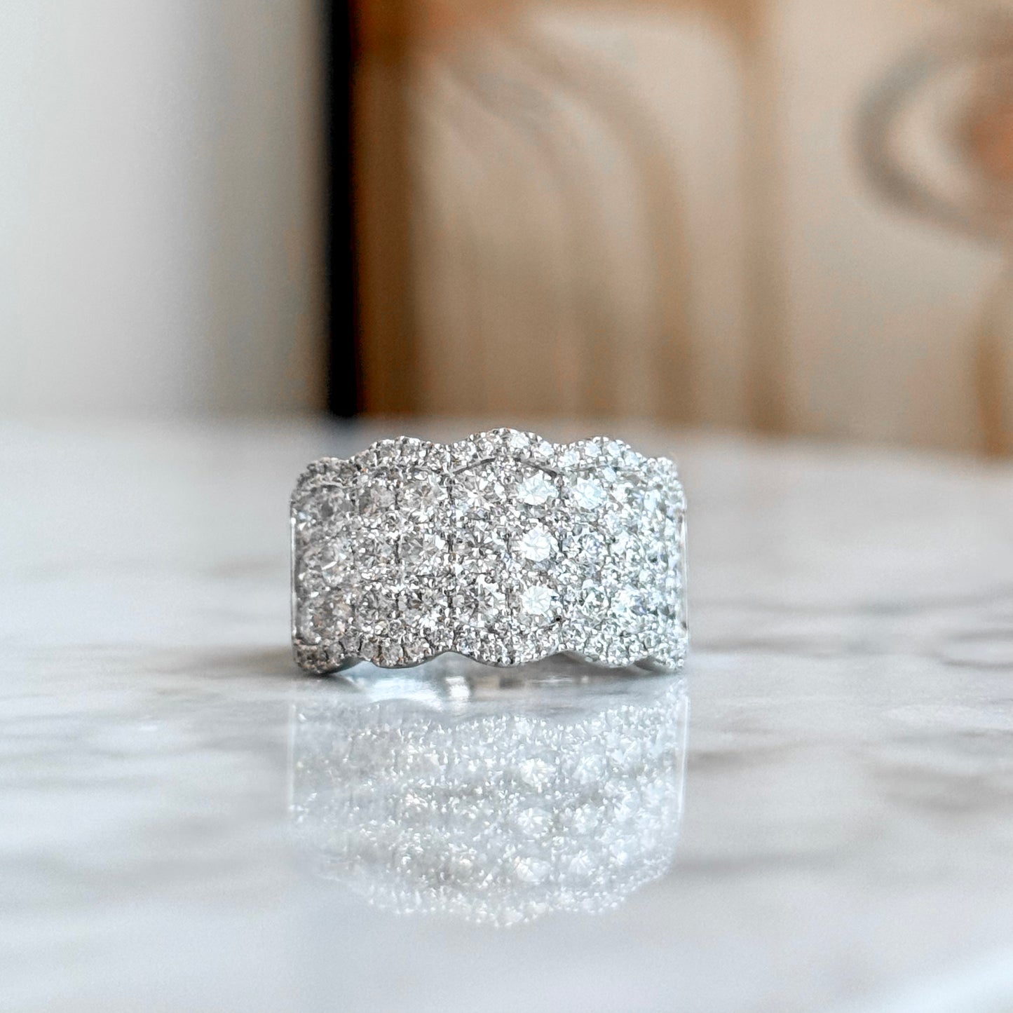 14 White Gold Pave Diamond Anniversary Band