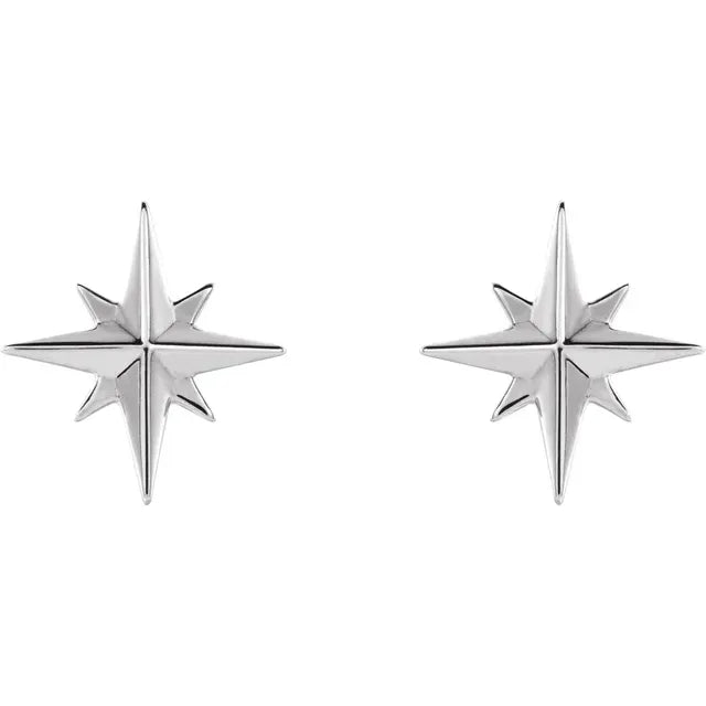 14K Gold Star Earrings