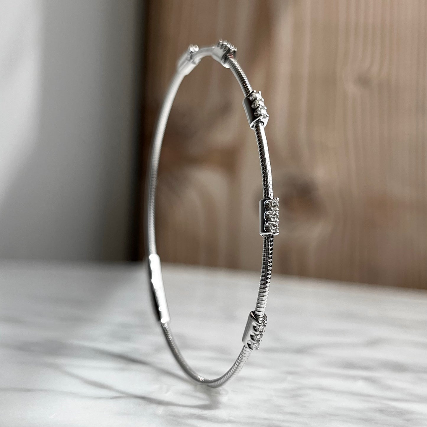 14K Gold Flexible Diamond Bracelet