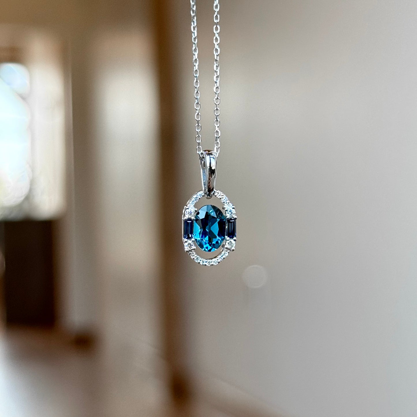 14K Gemstone and Diamond Necklace