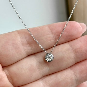 14K Gold Soltiare Diamond Necklace