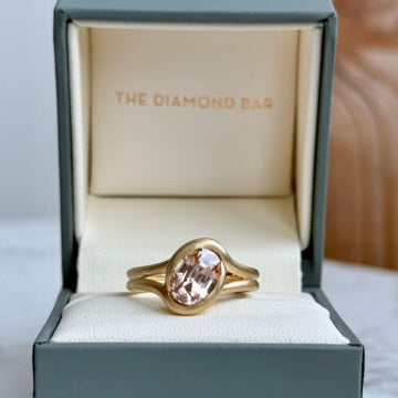 14K Yellow Gold Zircon Bypass Ring