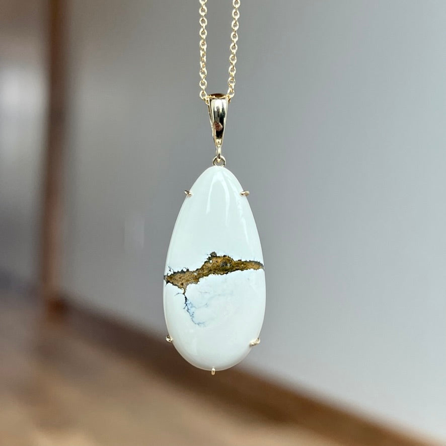 14K Yellow Gold Ivory Creek Variscite Necklace