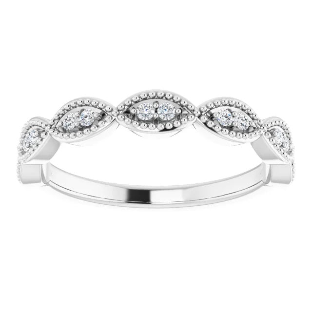 Twisted Vintage Diamond Stackable Band 1/8CTW