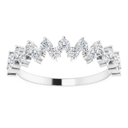 Diamond Zig Zag Anniversary Band 3/8CTW