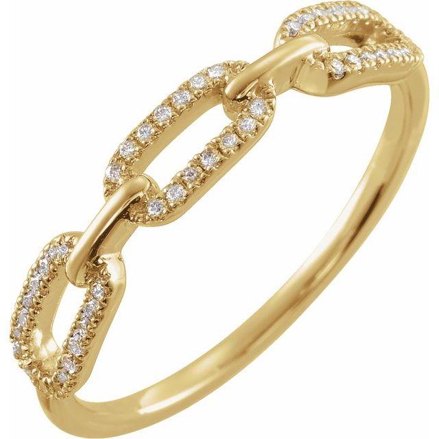 Triple Diamond Chain Link Ring 1/6CTW