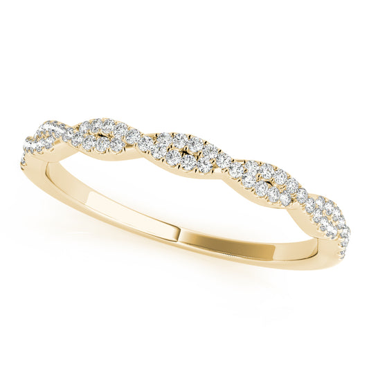 Diamond Twisted Stackable Band 1/6CTW