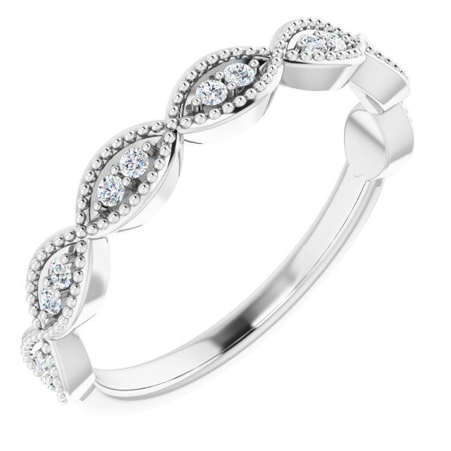 Twisted Vintage Diamond Stackable Band 1/8CTW